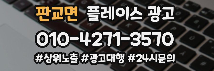 판교면 플레이스 광고