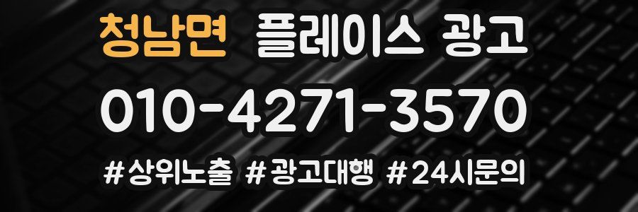 청남면 플레이스 광고