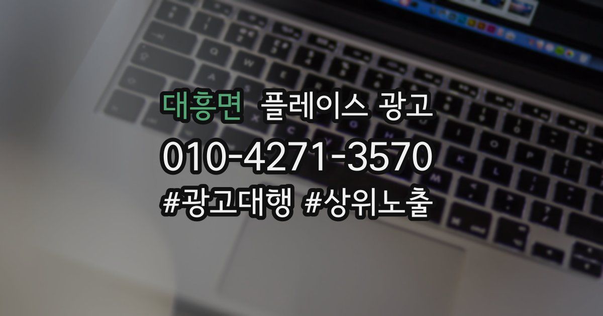 대흥면 플레이스 광고