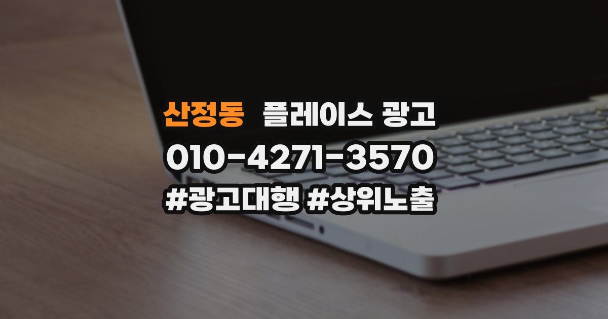 산정동 플레이스 광고