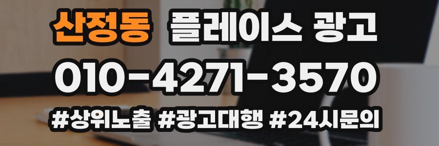 산정동 플레이스 광고