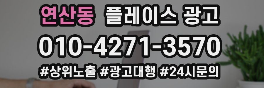 연산동 플레이스 광고