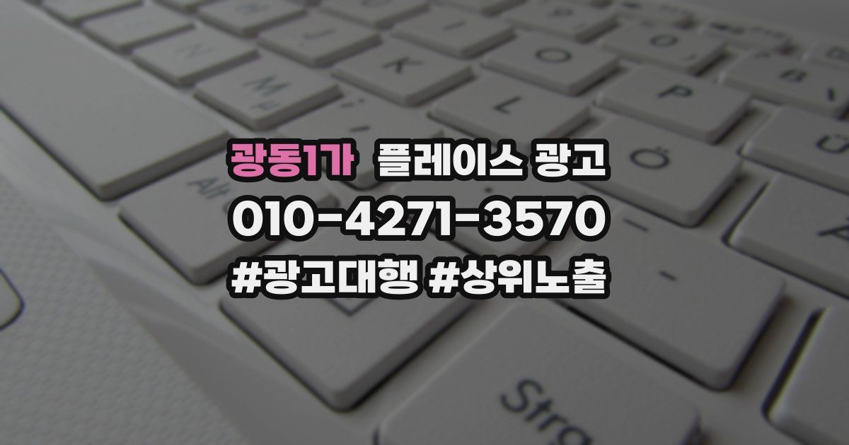 광동1가 플레이스 광고