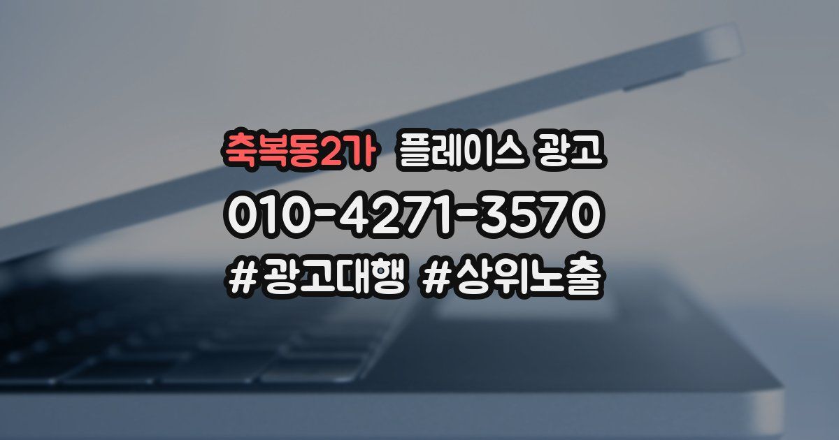 축복동2가 플레이스 광고