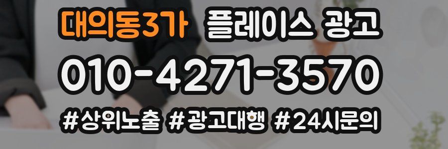 대의동3가 플레이스 광고