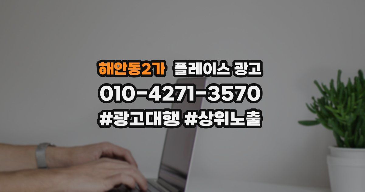 해안동2가 플레이스 광고