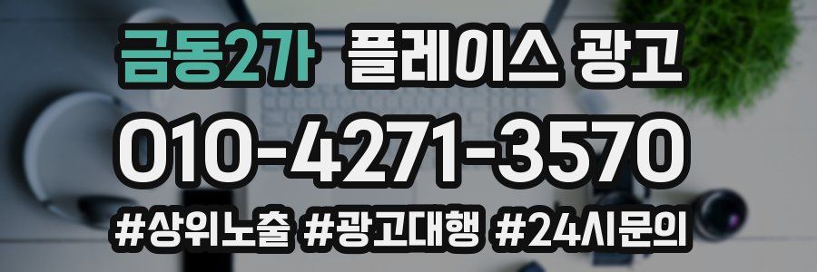 금동2가 플레이스 광고