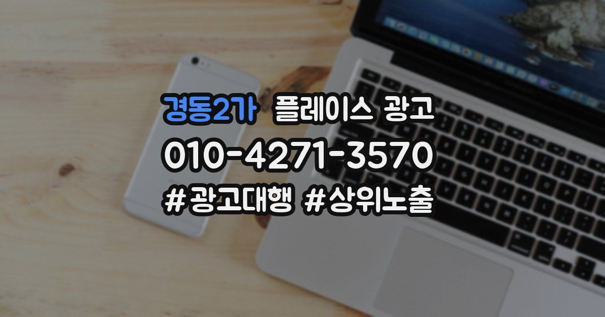 경동2가 플레이스 광고