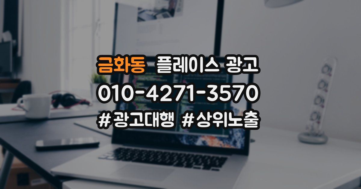 금화동 플레이스 광고