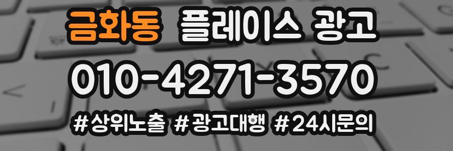 금화동 플레이스 광고