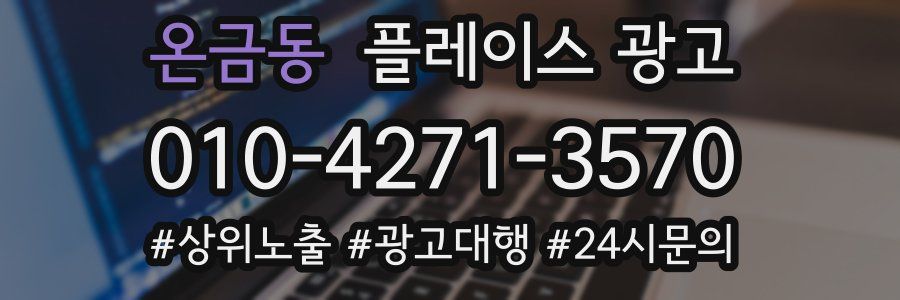온금동 플레이스 광고