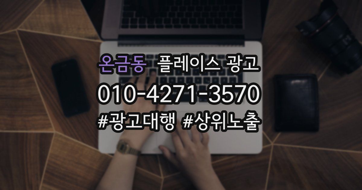 온금동 플레이스 광고