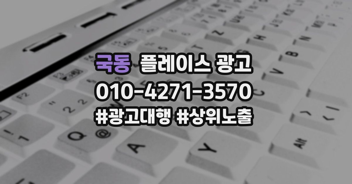 국동 플레이스 광고