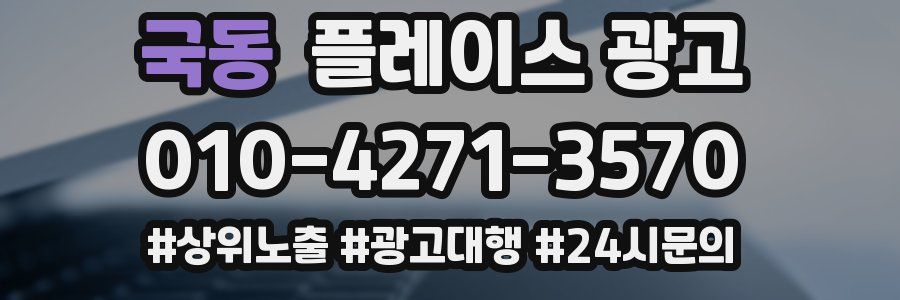 국동 플레이스 광고