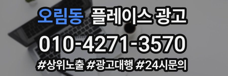 오림동 플레이스 광고