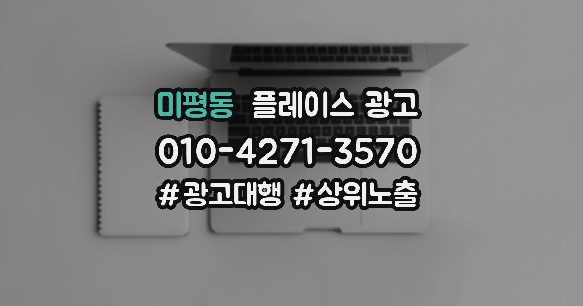 미평동 플레이스 광고