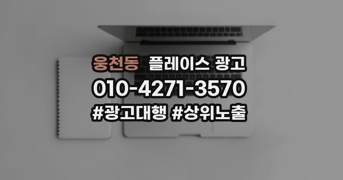 웅천동 플레이스 광고