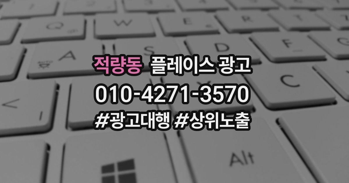 적량동 플레이스 광고
