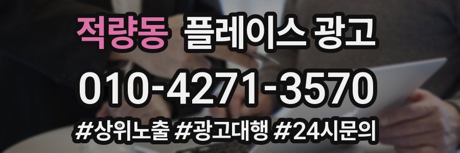적량동 플레이스 광고