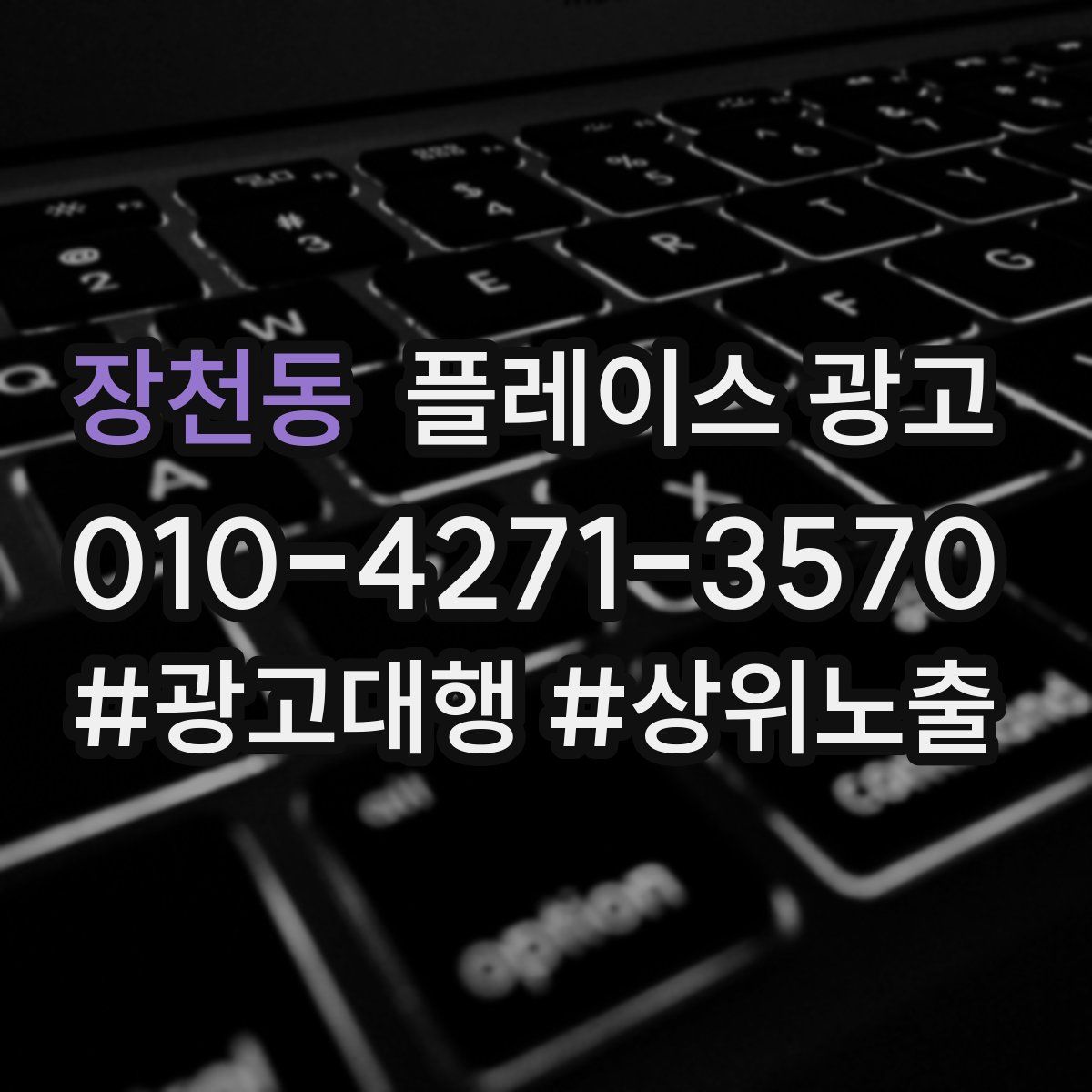 장천동 플레이스 광고