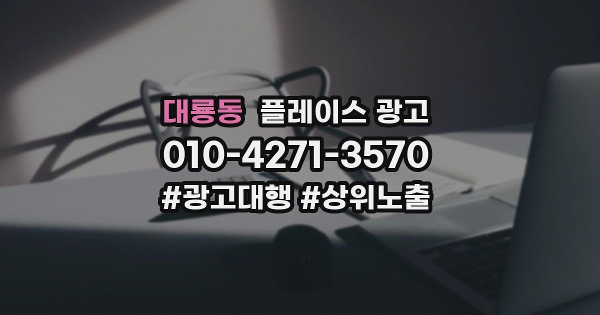대룡동 플레이스 광고