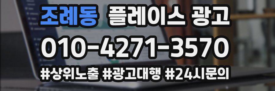 조례동 플레이스 광고