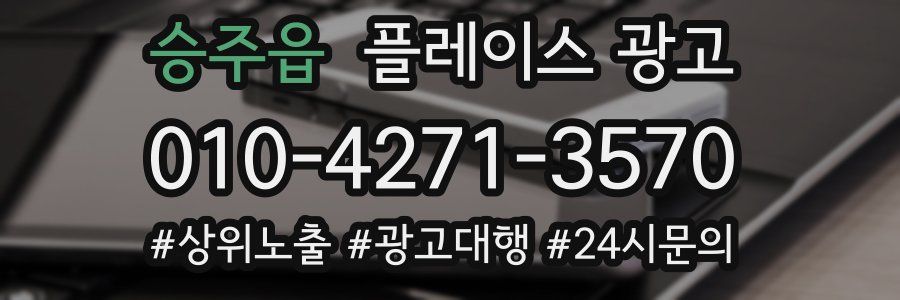 승주읍 플레이스 광고