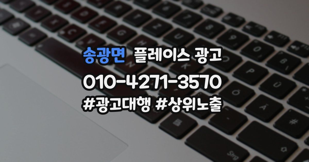 송광면 플레이스 광고