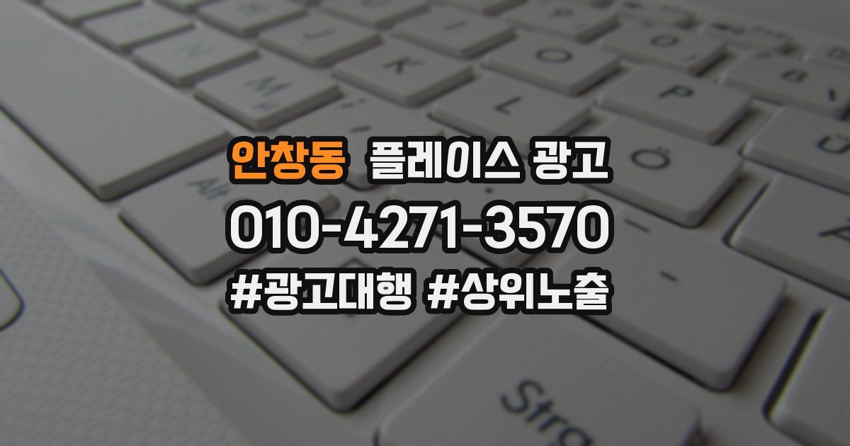 안창동 플레이스 광고