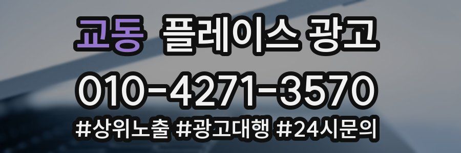 교동 플레이스 광고