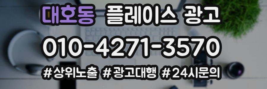 대호동 플레이스 광고