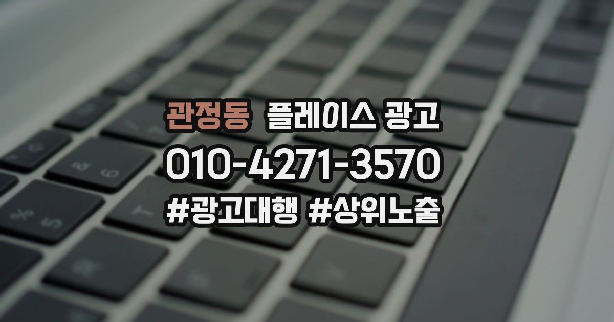 관정동 플레이스 광고