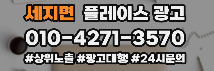 세지면 플레이스 광고