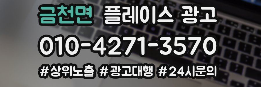 금천면 플레이스 광고
