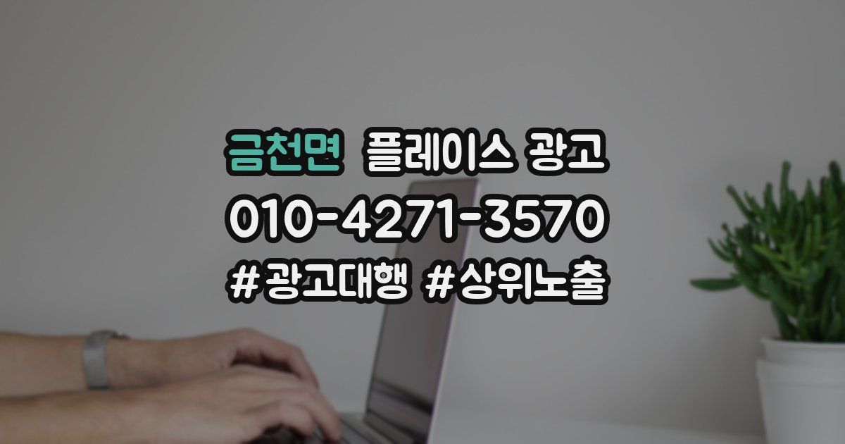금천면 플레이스 광고