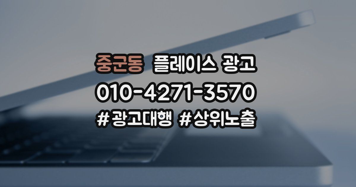중군동 플레이스 광고
