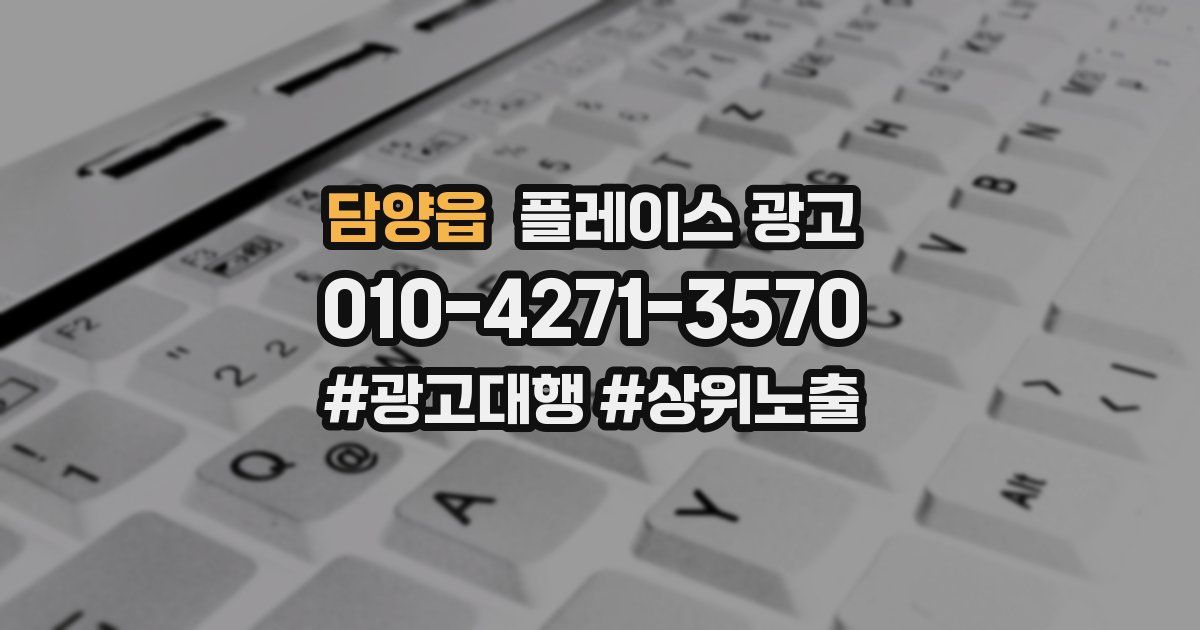 담양읍 플레이스 광고