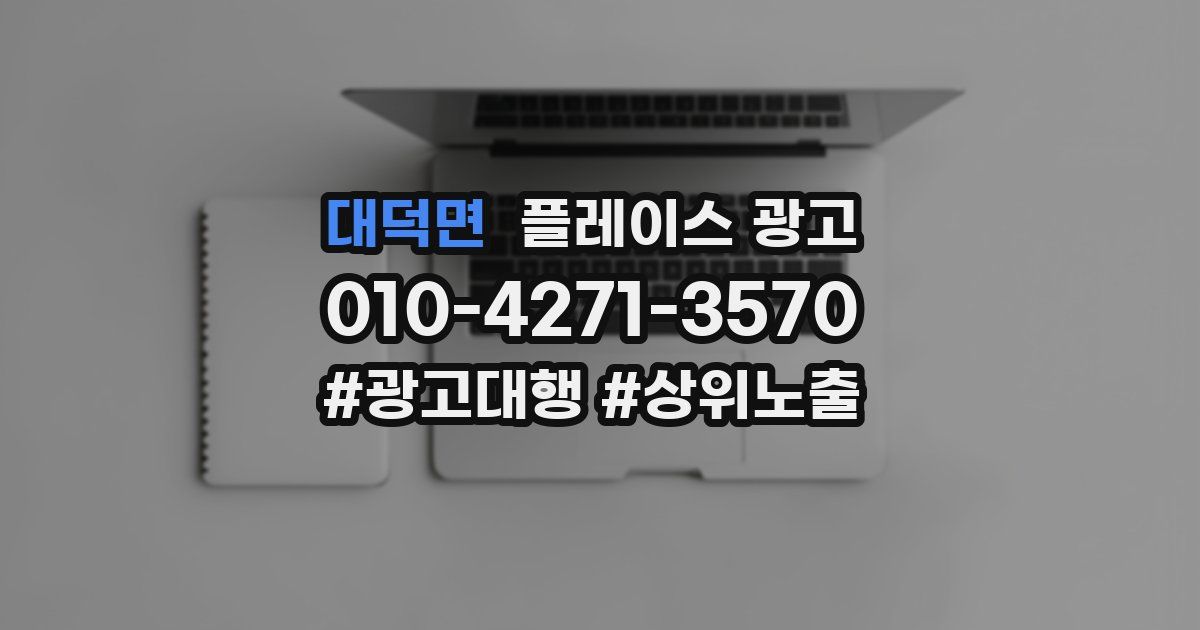 대덕면 플레이스 광고