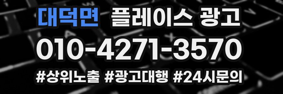 대덕면 플레이스 광고