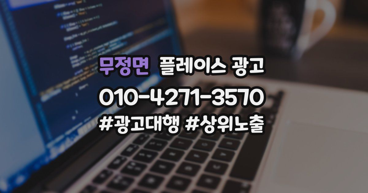 무정면 플레이스 광고