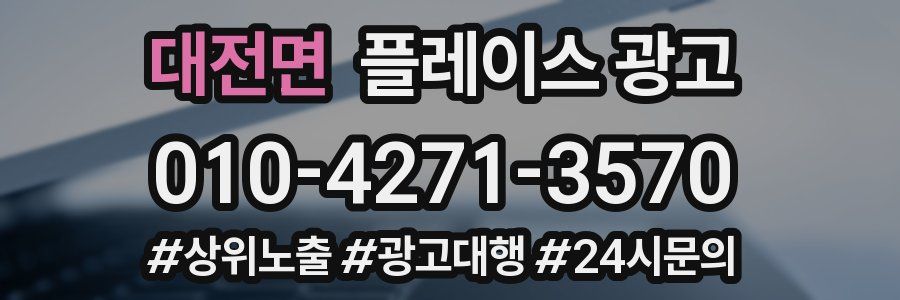 대전면 플레이스 광고
