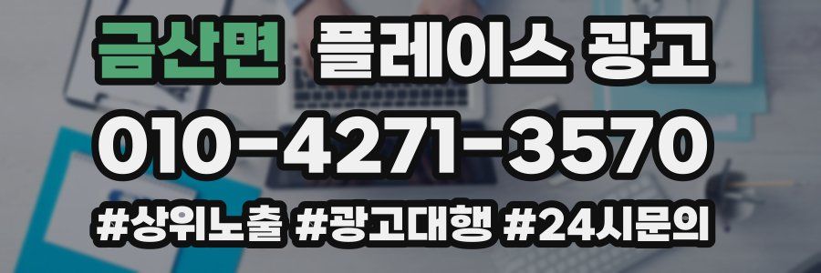 금산면 플레이스 광고