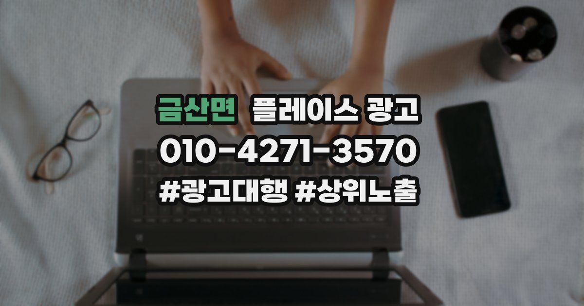 금산면 플레이스 광고