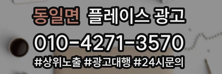 동일면 플레이스 광고