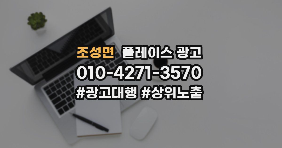 조성면 플레이스 광고