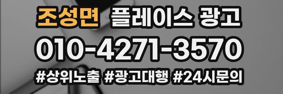 조성면 플레이스 광고