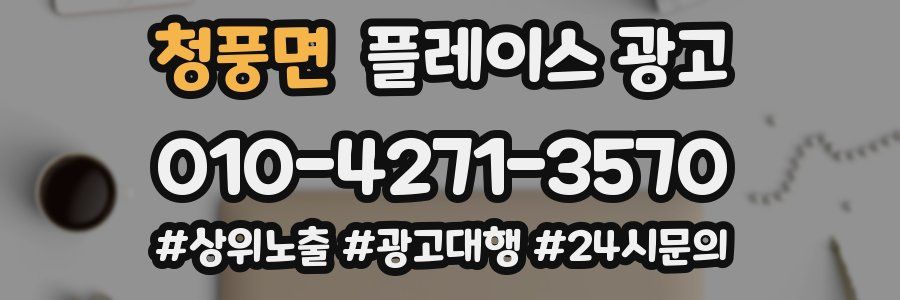 청풍면 플레이스 광고
