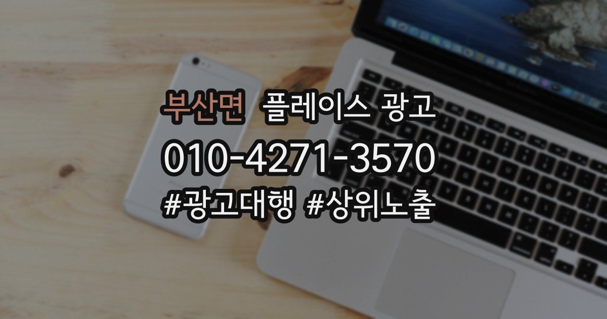 부산면 플레이스 광고