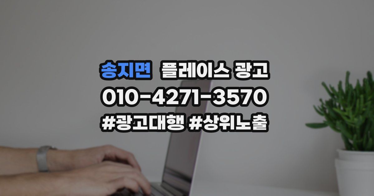송지면 플레이스 광고