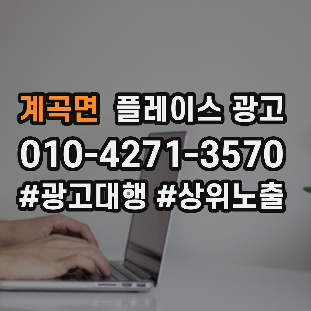 계곡면 플레이스 광고